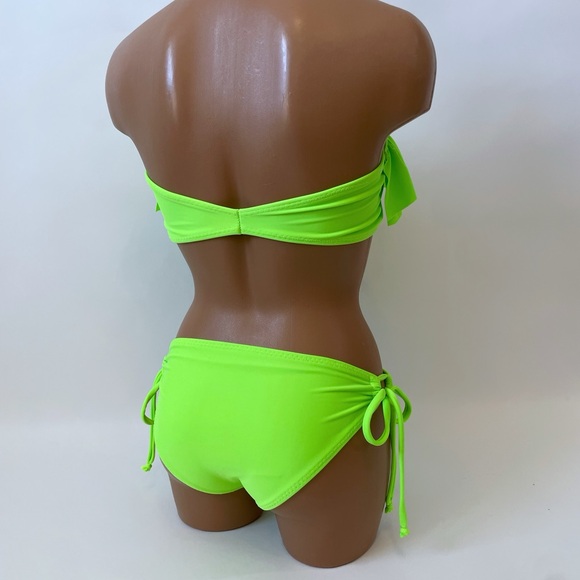 Neon Green Ruffle Bikini Set - Picture 11 of 16